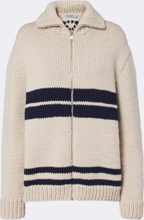 Prada Cardigan in lana a righe