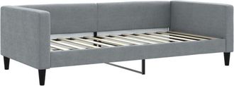 vidaXL Sofá cama sin colchón tela gris claro 100x200 cm Vidaxl