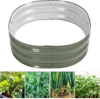 Infinite Juego De Jardineras Colgantes Modulares De Metal Con Borde De Seguridad 60 X 60 X 20 Cm, Verde Claro, Para Frutas, Flores, Huertos Escolares Y Villas 