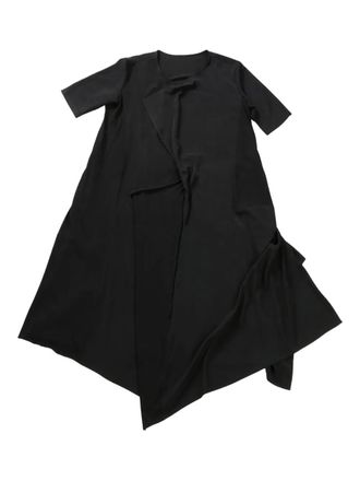 Yohji Yamamoto asymmetric midi dress - Black