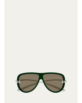 Bottega Veneta Knot 61MM Aviator Sunglasses