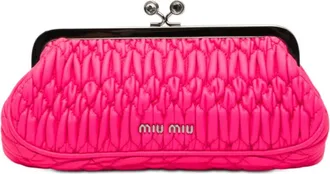 Miu Miu Pre-owned Miu Miu Matelasse Nappa Kiss Lock Frame Clutch Ladies 5UL23XLDB4WJWTAI