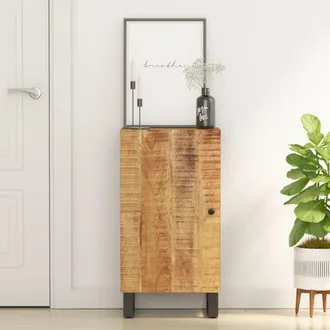 vidaXL Aparador Con Puerta Madera Maciza De Mango 40x31x75 Cm Vidaxl