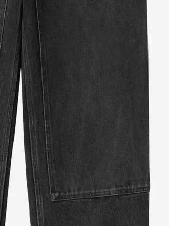 Carhartt Work in Progress Mens Jeans Cotton Denim Double-Knee Black Trousers