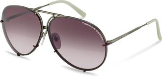 Porsche Design P8478 G155 Mens Sunglasses Green Size 66