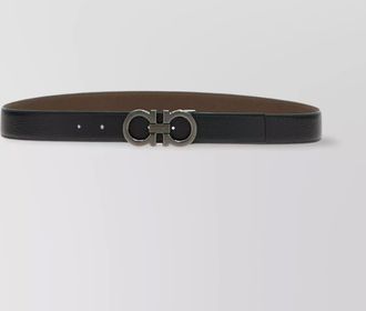 Ferragamo reversible belt with adjustable length and textured finish