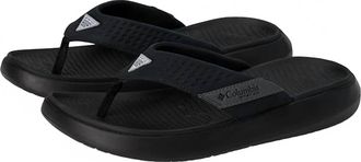 Columbia Mens Boatside Flip Lea Sandal In Black