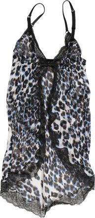 Roberto Cavalli Leopard Babydoll Chemise - Dames - Tops zonder mouwen - Veelkleurig - M - Leer - Tops