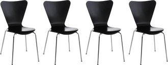 Clp Clp - Set 4x Sillas De Visita Calisto Negro