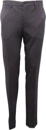 Etro Wollen Broek met Patroon - Heren - Chinos - Blauw - XL - Wol - Broeken