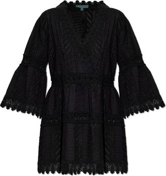 Melissa Odabash Victoria Jurk - Dames - Zomerkleedjes - Zwart - M - Katoen - Kleedjes