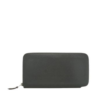 Herm&egrave;s Pre-owned Wallets, female, Gray, Size: ONE SIZE Pre-owned Evercolor Azap Silk-in Long Wallet