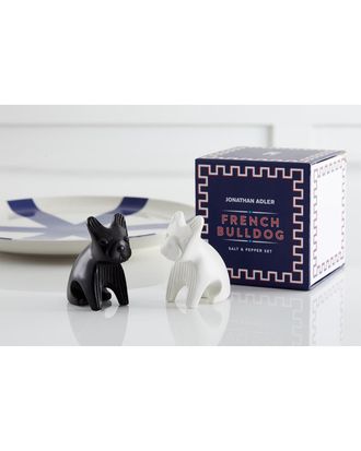 Jonathan Adler French Bulldog Salt & Pepper Shakers in Black & White