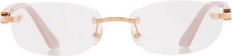 Cartier C Decor Demo Rectangular Ladies Eyeglasses CT0318O 004 52
