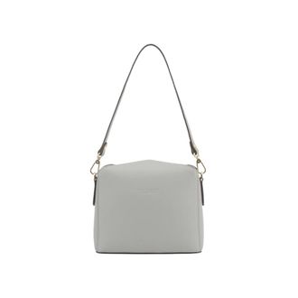 Pourchet Tassen, Dames, Wit, ONE Size, Leer, Cassetta Schoudertas