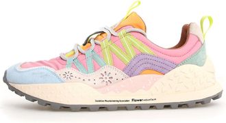 Flower Mountain Womens Light Blue Salmon Violet Washi Trainer - Size EU 38