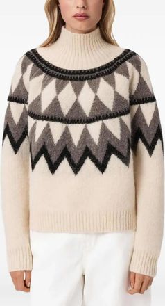 AllSaints Maglione Tara con motivo geometrico - Toni neutri