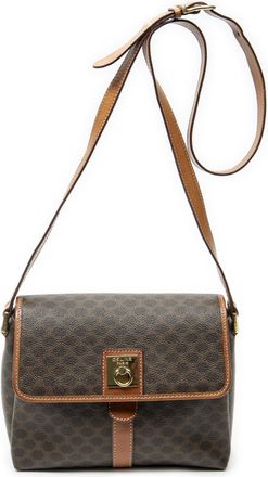 Celine Pre-owned Womens Vintage Small Flap Crossbody Shoulder Bag - Brown - One Size