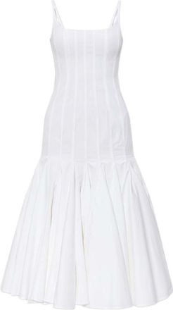 Jacquemus White Square Neck Midi Dress