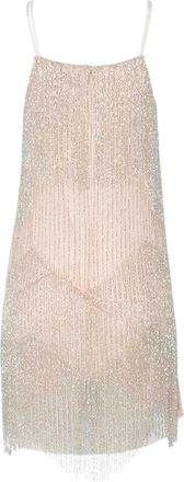 Ted Baker Damesmini-jurk van Diveria met strass en franjes (Naakt Roze)