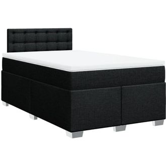 vidaXL Cama Box Spring Con Colch&oacute;n Tela Negro 120x200 Cm Vidaxl