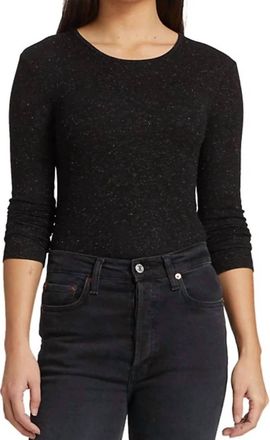 Splendid Glimmer Long Sleeve Shirt In Black