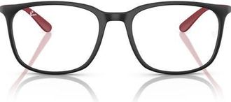 Ray-Ban 54mm Square Optical Glasses in Sand Red at Nordstrom