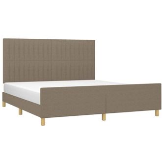vidaXL Cama Sin Colch&oacute;n Tela Gris Taupe 160x200 Cm Vidaxl