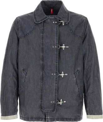 Fay 4 Ganci Jas - Heren - Spijkerjassen - Blauw - M - Denim - Jassen
