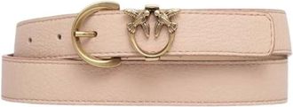 Pinko Tamboril H2.5 Riem - Dames - Riemen - Beige - L - Leer - Accessoires