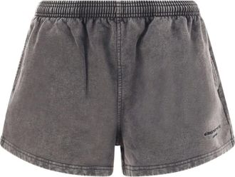 Alexander Wang Shorts sportivi con ricamo - Grigio