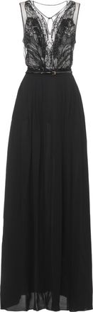 Elisabetta Franchi Tulle Top Evening Dress With Embroidered Detailing