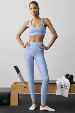 Alo | 7/8 High-Waist Airlift Legging in Light Provence Blue, Size: Medium