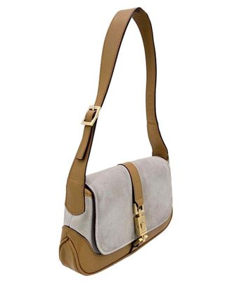 Gucci Beige Suede Hobos Jackie (Authentic Pre-Loved)