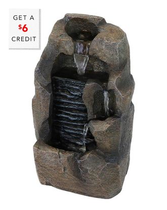Sunnydaze Stony Rock Waterfall Indoor Tabletop Fountain with $6 Credit