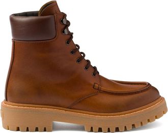 Prada Lug-sole Leather Boots