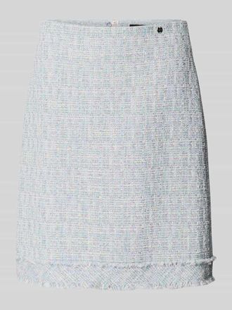 Marc Cain Straight Fit Minirock in Boucl&eacute;-Optik in Hellblau, Gr&ouml;&szlig;e 36