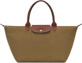Longchamp Le Pliage Large Top Handle Bag in Olive at Nordstrom