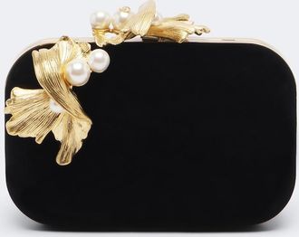 Jimmy Choo London Cloud embellished velvet clutch