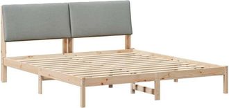 vidaXL Estructura De Cama Marr&oacute;n Y Gris Claro 180 X 200 Cm Vidaxl