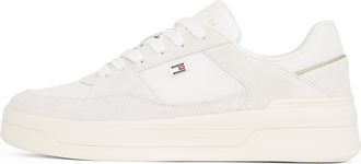 Tommy Hilfiger Womens Essential Basket Low Top Court Trainers, White (Ecru), 6.5