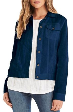 Michael Stars Linen Denim Jacket in Nocturnal at Nordstrom, Size X-Small