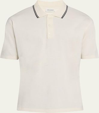 Frame Denim Mens Pique Polo Shirt