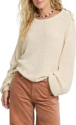 Billabong Open Air Crewneck Sweater in White Cap at Nordstrom, Size X-Small