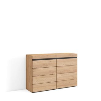 Skraut Home C&oacute;moda efecto madera roble 114x35x75cm