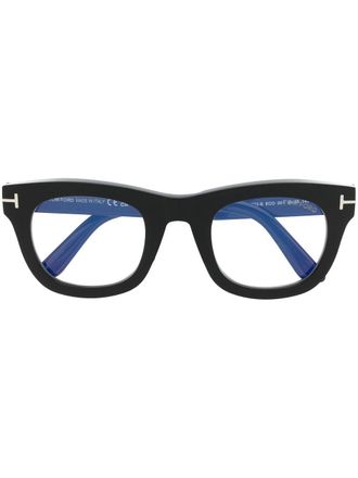 Tom Ford Eyewear Zonnebril met logoplakkaat - Zwart