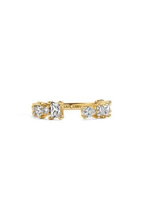 Lili Claspe Mavis Cubic Zirconia Cuff Ring in Gold at Nordstrom, Size 8