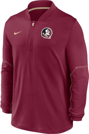 Nike Florida State Sideline Nike Mens Dri-FIT College 1/2-Zip Top in Red | 03BA08DEFTN-UCQ