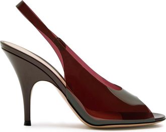 Gianvito Rossi Peep-toe Pvc and Leather Slingback Sandals - Brown - 36 (IT36/ UK3)