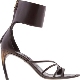 Ferragamo Ferragamo Clethra Curve Heel Leather Sandals